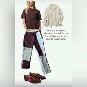 Unique Color Block Patchwork Jeans | Statement Denim